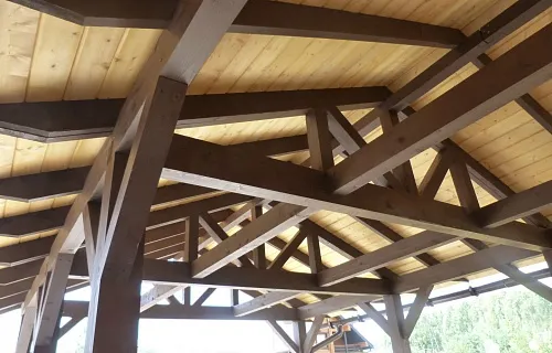 Навес для двух машин с хозблоком ГОРКИ — Фото 8