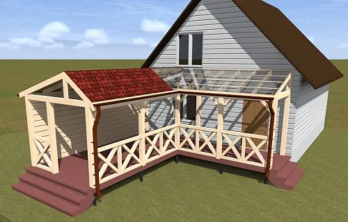 УГЛОВАЯ ВЕРАНДА К ДОМУ ПЕГАС — Фото 3