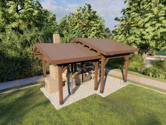 НАВЕС ДЛЯ БАРБЕКЮ КУЛИКОВО — Фото 5