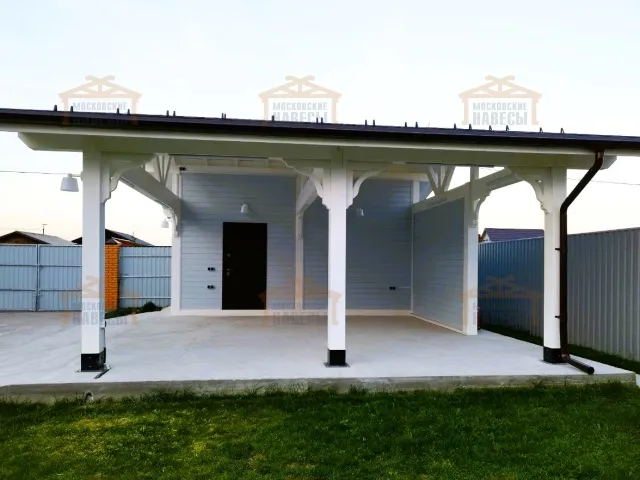 Навес для двух автомобилей с хозблоком БАВАРИЯ MAXI 2.0 — Фото 3