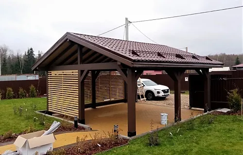 Навес для двух машин ФОРТЕ — Фото 9