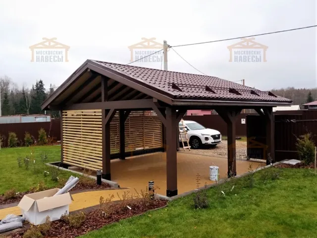 Навес для двух машин ФОРТЕ — Фото 9
