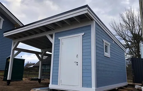 Навес для одной машины с хозблоком ЛЕГРАН — Фото 2