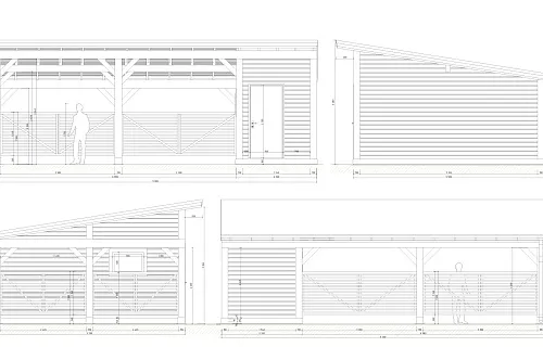 Навес односкатный с хозблоком УСАДЬБА — Фото 10