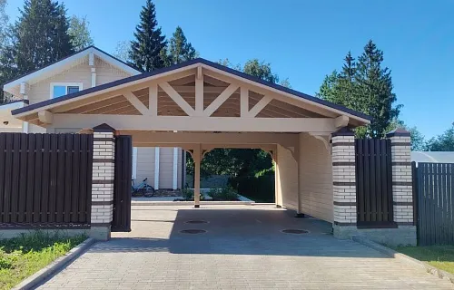 Навес для двух машин НАПОЛЕОН — Фото 10