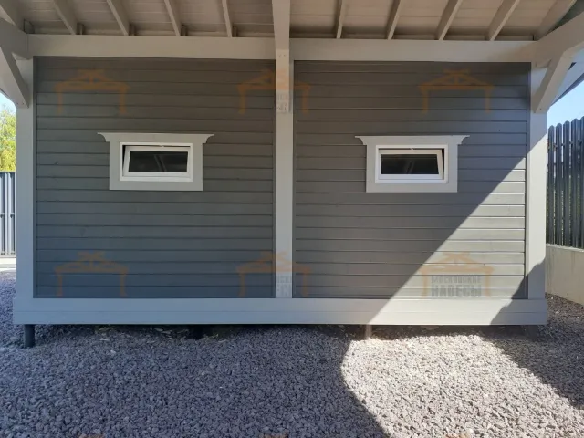 Навес для двух автомобилей с хозблоком КАРЕЛИЯ 2.0 — Фото 4