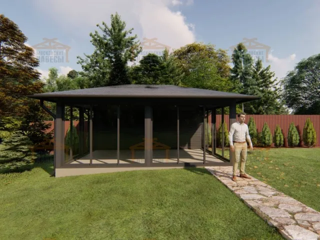 Застекленная беседка ЧАЙКА 2.0 — Фото 10
