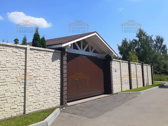 Деревянный навес для машин с перголами НИКОЛЬСКИЙ — Фото 3