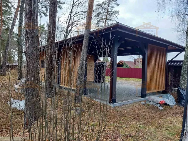Навес для двух машин с хозблоком ЛЕСНОЙ — Фото 3