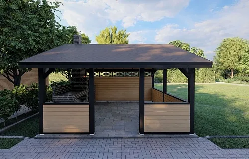 НАВЕС ДЛЯ БАРБЕКЮ КОРСИКА — Фото 4