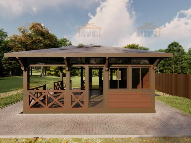Застекленная беседка ГРАФСКАЯ ПРИСТАНЬ 2.0 — Фото 5