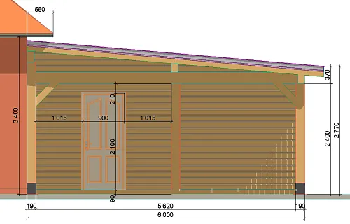 Деревянный навес для авто ШЕРВУД — Фото 5