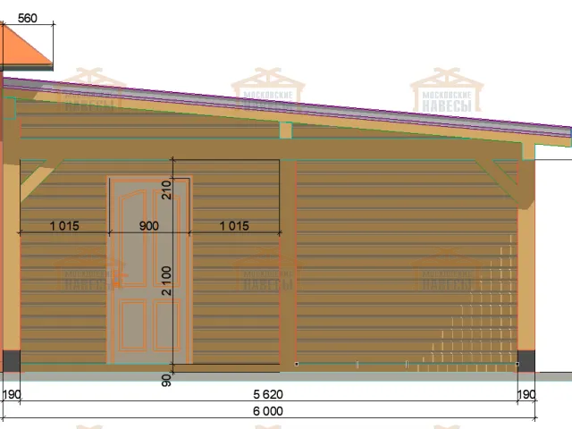 Деревянный навес для авто ШЕРВУД — Фото 5