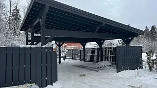 Односкатный навес для машин ХАРТВУД - миниатюра