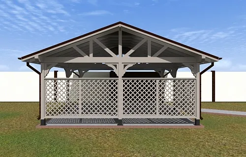 Деревянный навес для машин с перголами ЭДЕМ — Фото 7