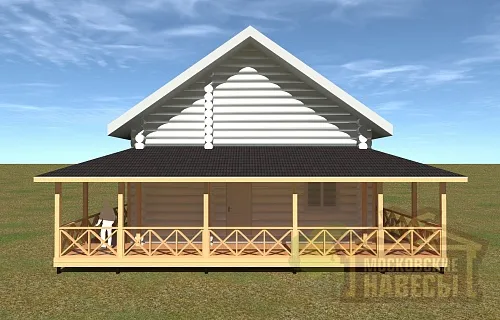 КРУГОВАЯ ВЕРАНДА К ДОМУ РУЧНОЙ РУБКИ КРУГОВАЯ — Фото 2