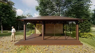 Застекленная беседка КИНГСТОН 2.0 - миниатюра