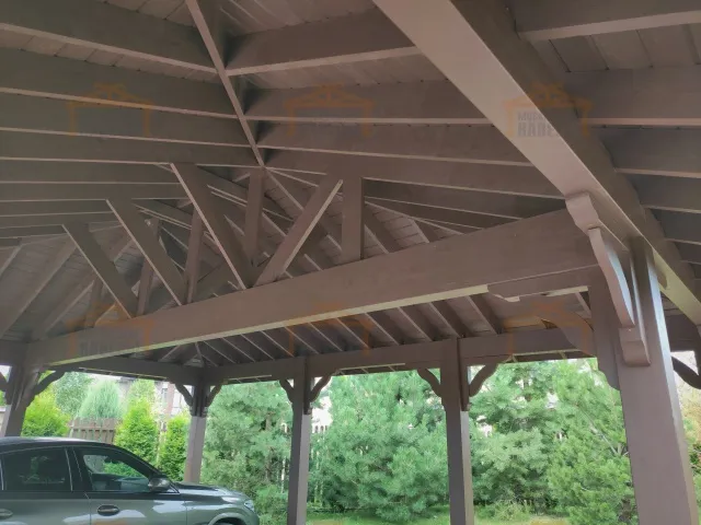 Навес для 3ех машин ВЕСТА — Фото 2