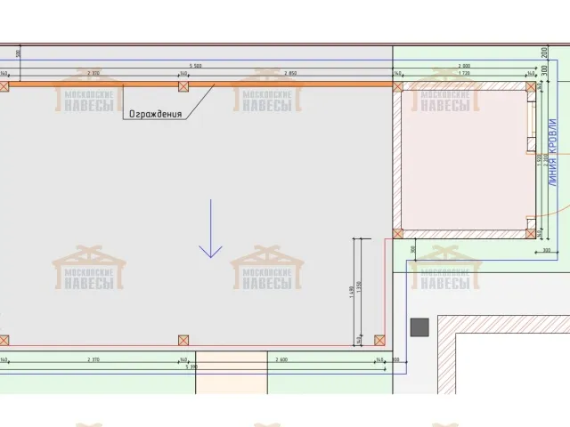 Навес для одной машины с хозблоком МОНАКО — Фото 7