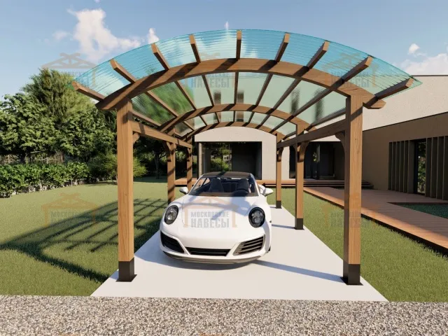 НАВЕС С ГНУТОКЛЕЕНЫМИ БАЛКАМИ СИЦИЛИЯ — Фото 2