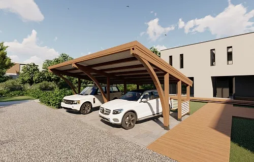 НАВЕС С ГНУТОКЛЕЕНЫМИ БАЛКАМИ РОДОС — Фото 2