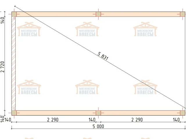 Навес для одного автомобиля УНО 2.0 — Фото 5