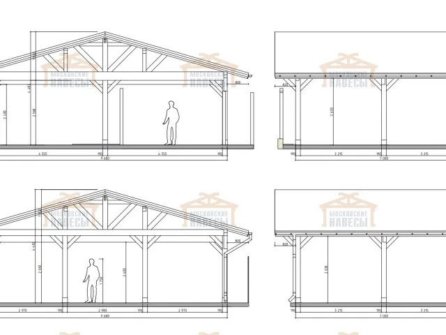 Деревянный навес ЭРМИТАЖ — Фото 6