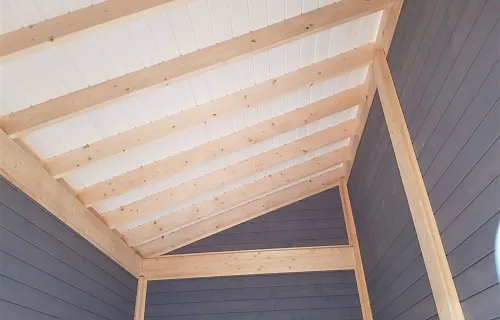 Навес для двух автомобилей с хозблоком КОНСУЛ — Фото 3