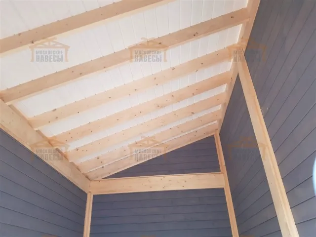 Навес для двух автомобилей с хозблоком КОНСУЛ — Фото 3