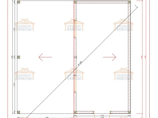 Навес для авто с хозблоком РИМ — Фото 5
