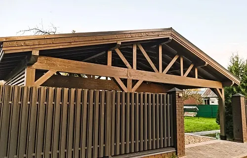 Навес для трех машин ТРИО — Фото 6