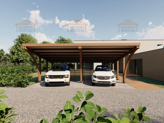 НАВЕС С ГНУТОКЛЕЕНЫМИ БАЛКАМИ РОДОС — Фото 3