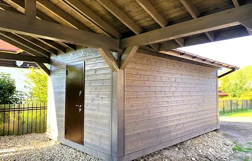 Навес для двух автомобилей с хозблоком КАЛИФОРНИЯ — Фото 6