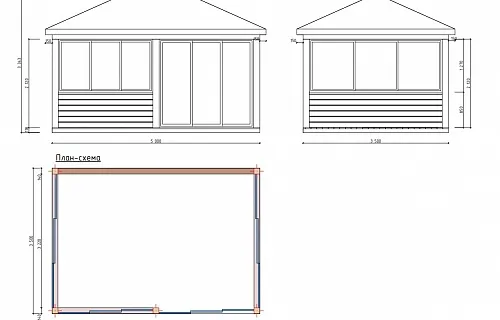 Застекленная беседка АКВИТАНИЯ 2.0 — Фото 7