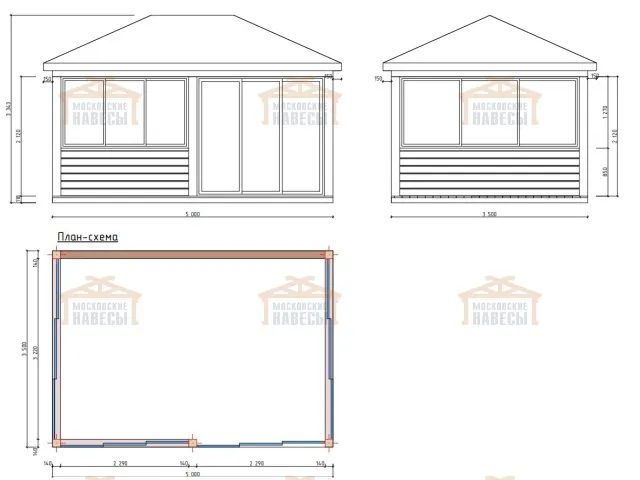 Застекленная беседка АКВИТАНИЯ 2.0 — Фото 7