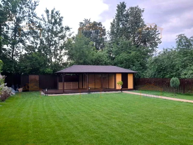 Застекленная беседка с хозблоком САКСОНИЯ — Фото 3