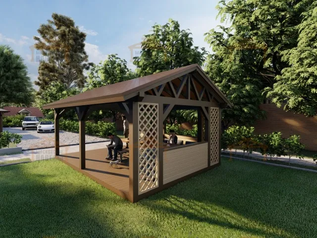 НАВЕС-БЕСЕДКА МАЛИНОВКА — Фото 5