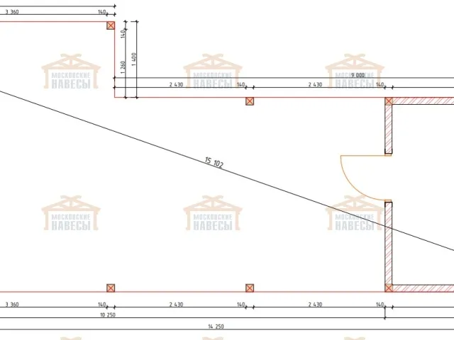 Навес с хозблоком СЕНАТОР — Фото 10