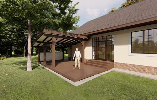 ВЕРАНДА-ТЕРРАСА К ДОМУ ПРОСТОР — Фото 6