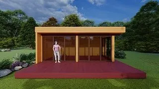 Застекленная беседка САДОВЫЙ ОФИС - миниатюра