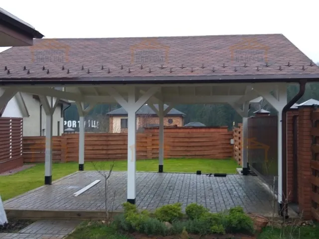 Навес для двух машин КАНТРИ — Фото 12