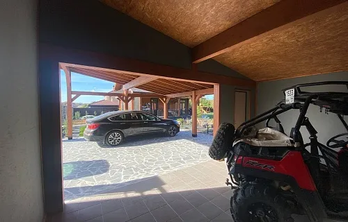 Навес для двух машин с хозблоком ОРЕГОН — Фото 6