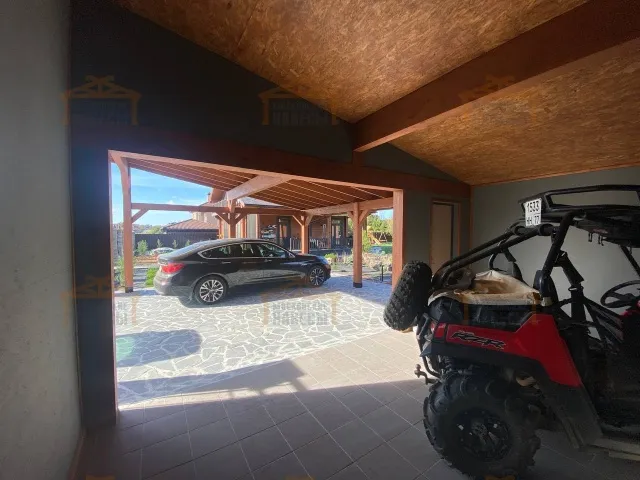 Навес для двух машин с хозблоком ОРЕГОН — Фото 6