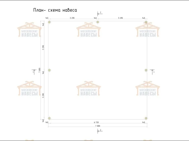 Деревянный навес для двух авто СМАРТВИЛЛЬ — Фото 10