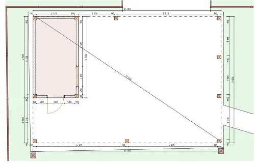 Деревянный навес для двух авто с хозблоком ПАНТЕОН — Фото 9