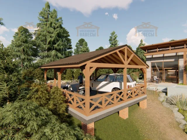 Навес для двух машин ПРОВАНС — Фото 8