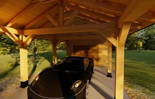 Гараж и навес для машин МИЛЛЕНИУМ — Фото 6