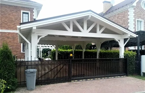 Навес для двух машин ЛИДЕР — Фото 2