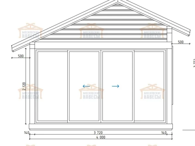 Застекленная беседка СТЕЛЛА — Фото 7