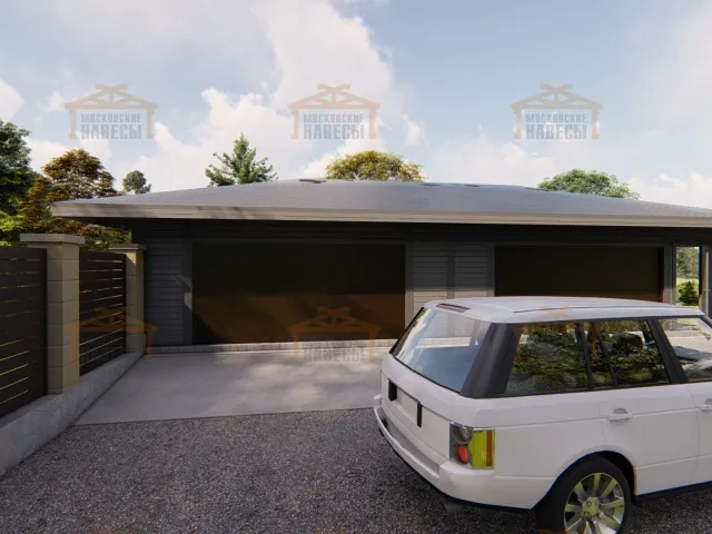 Навес с гаражом и хозблоком БИГ ГАРАЖ — Фото 4